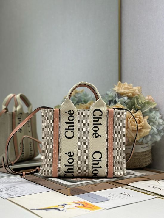 Chloe Woody Small Tote Bag With Detachable Shoulder Strap 7576