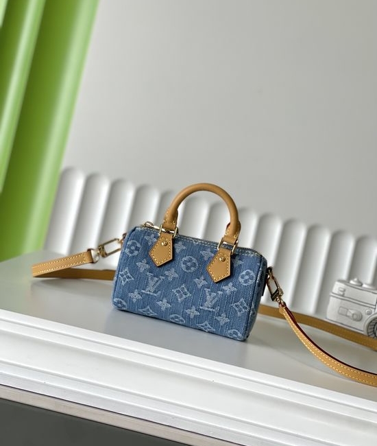 Louis Vuitton LV NANO SPEEDY Denim Shoulder Bag M11212