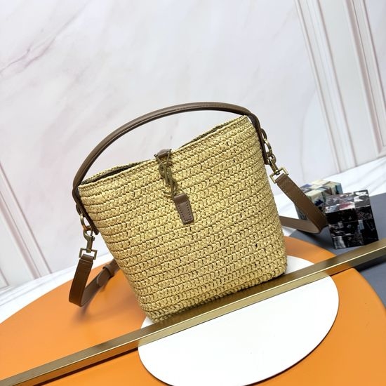 Yves Saint Laurent YSL LE37 Woven Bucket Bag 749036