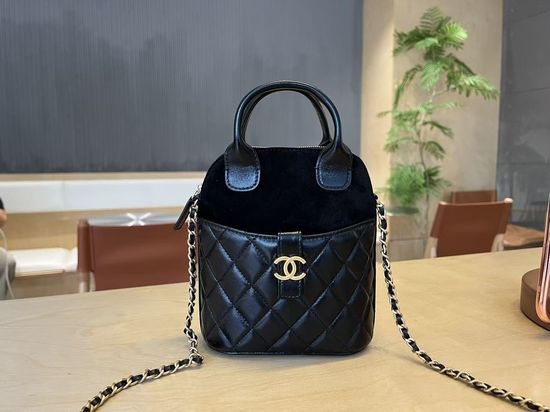 Chanel Suede Small Shell Shoulder Bag AP4842