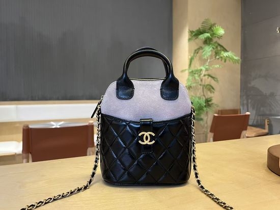 Chanel Suede Small Shell Shoulder Bag AP4842