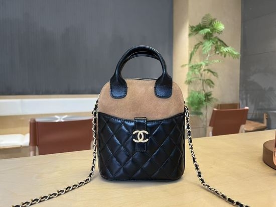 Chanel Suede Small Shell Shoulder Bag AP4842