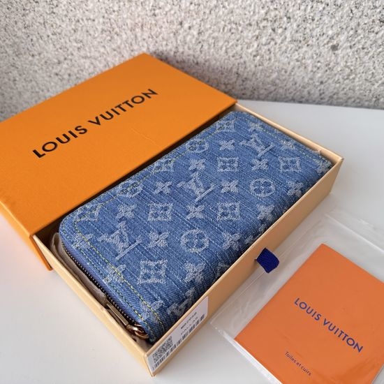 Louis Vuitton LV Monogram Denim Zippy Wallet M82958