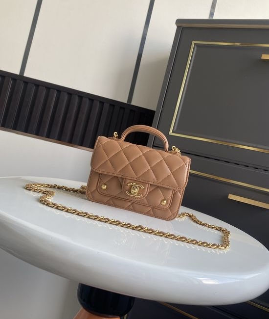 Chanel Quilted Lambskin Handle Pocket Bag AP4775