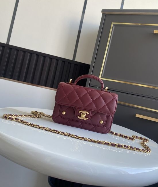 Chanel Quilted Lambskin Handle Pocket Bag AP4775
