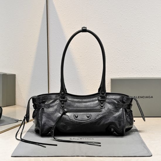 Balenciaga Classic Black Motorcycle Shoulder Bag 9934