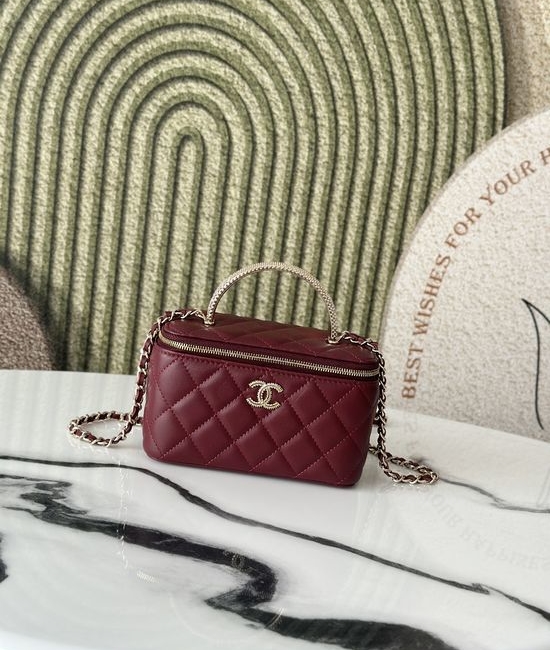 Chanel Vanity Case with Pearl Handle 66068