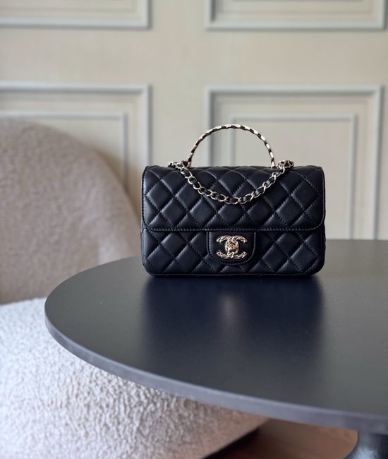 Chanel CF Mini Handle Lambskin Bag AS4924