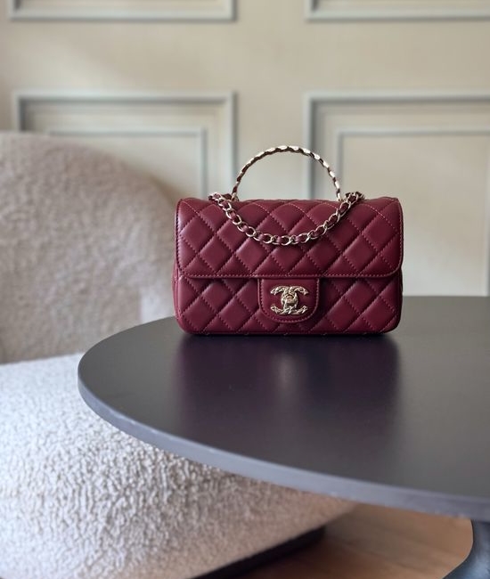 Chanel CF Mini Handle Lambskin Bag AS4924