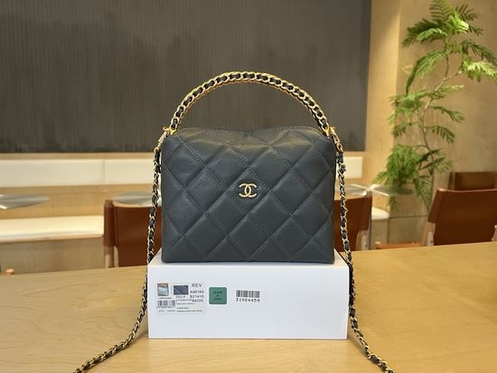 Chanel Double C Logo Handle Chain Bag A96169