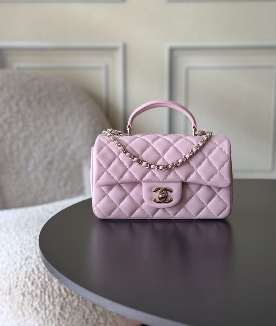 Chanel Mini CF Handle Flap Bag Quilted Lambskin AS2431