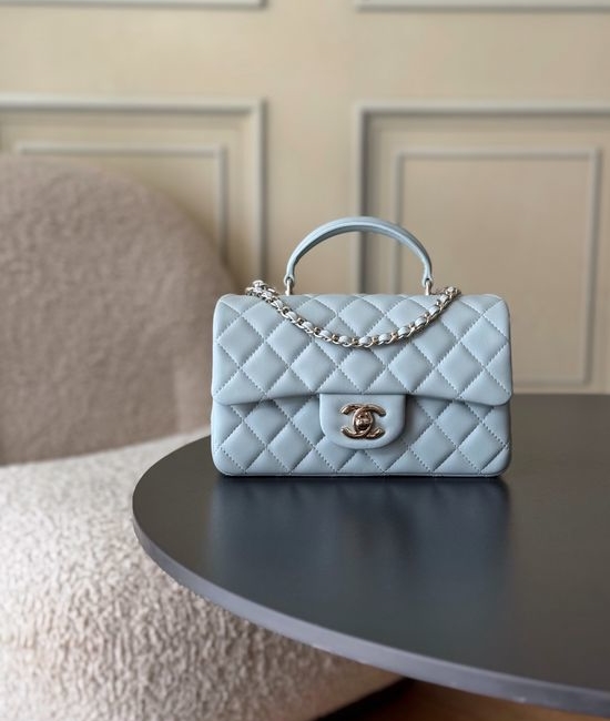 Chanel Mini CF Handle Flap Bag Quilted Lambskin AS2431