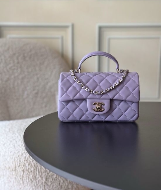 Chanel Mini CF Handle Flap Bag Quilted Lambskin AS2431