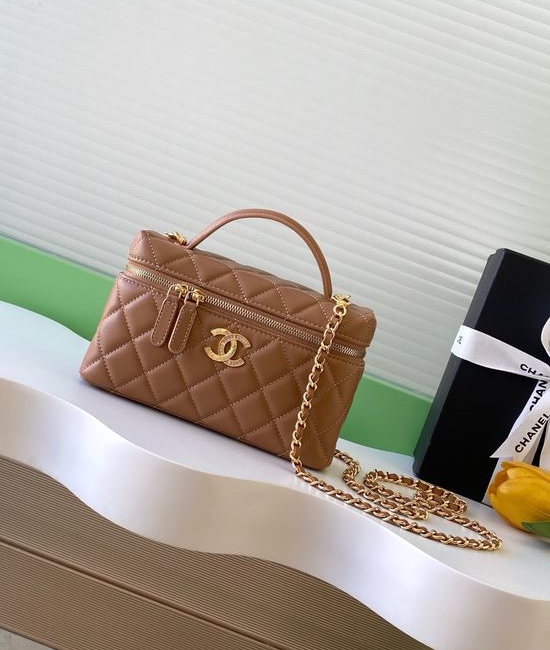 Chanel Lambskin Vanity Case with Handle AP4904