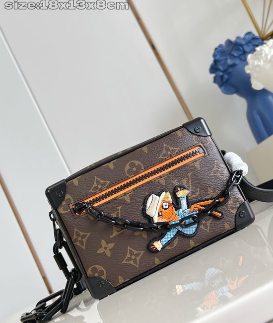 Louis Vuitton LV Mini Soft Trunk Chain Bag with Monogram Canvas 12746