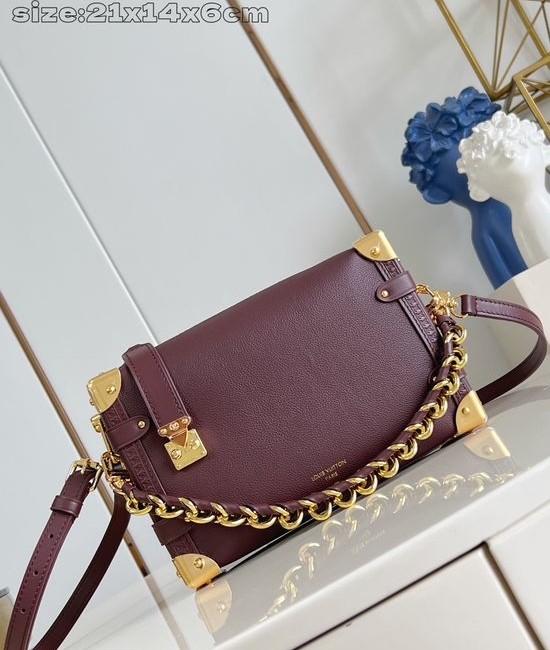 Louis Vuitton LV Side Trunk Leather Handbag M25160