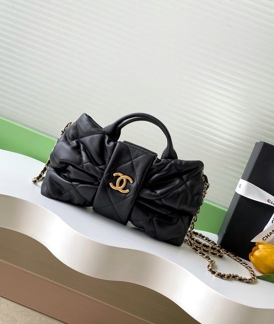Chanel Bow Denim Flap Chain Bag AS5849