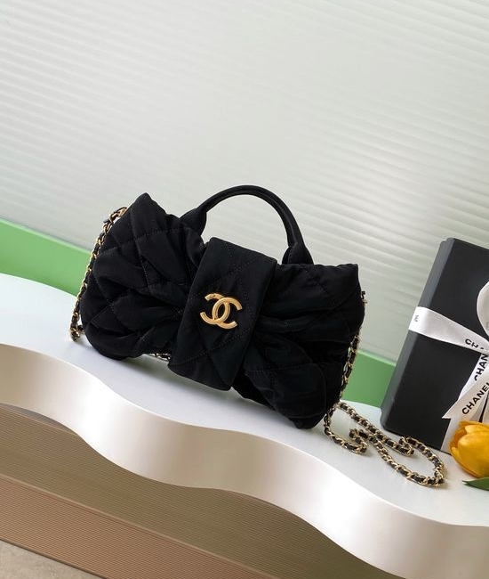 Chanel Bow Denim Flap Chain Bag AS5849