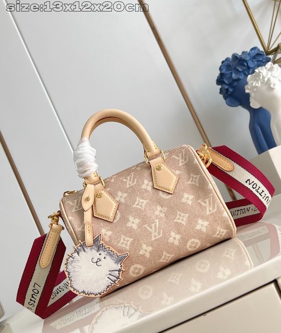 Louis Vuitton LV Speedy 20 Meowgram Canvas Handbag M15151