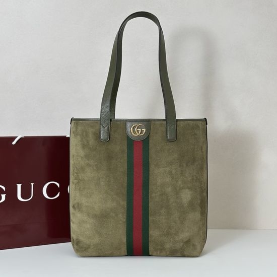 Gucci Large Bag Green Velvet Leather 834465