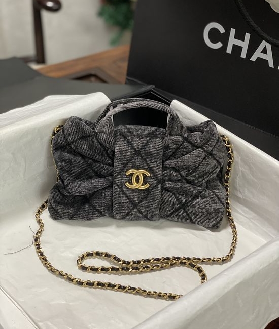 Chanel Bow Denim Lambskin Handbag AS5851 AS5849