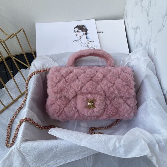 Chanel Mini CF Handle Bag Classic Quilted Chain Accent AS2431