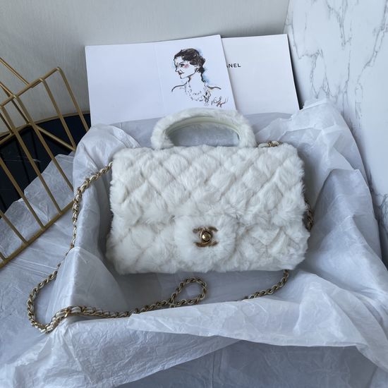 Chanel Mini CF Handle Bag Classic Quilted Chain Accent AS2431