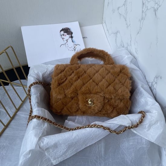Chanel Mini CF Handle Bag Classic Quilted Chain Accent AS2431