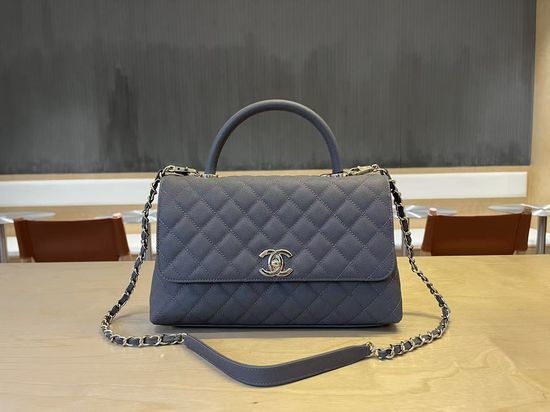 Chanel Coco Handle Caviar Leather Flap Bag 92991