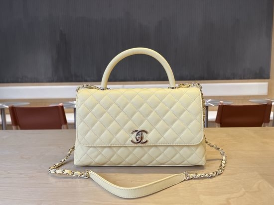 Chanel Coco Handle Caviar Leather Flap Bag 92991