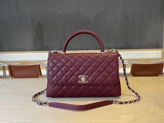 Chanel Coco Handle Caviar Leather Flap Bag 92991