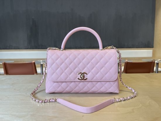Chanel Coco Handle Grained Calfskin Top Handle Bag 92991