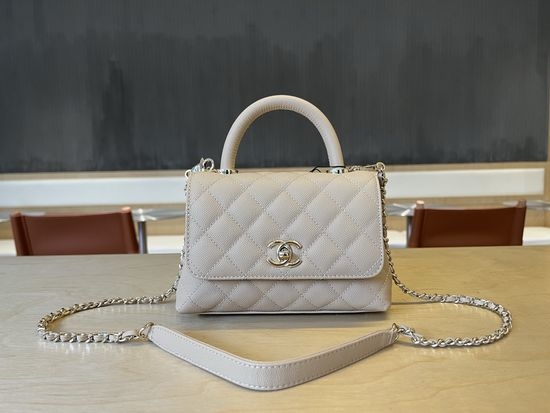 Chanel Coco Handle Handbag Caviar Leather AS2215