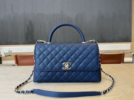 Chanel Coco Handle Grained Calfskin Top Handle Bag 92991