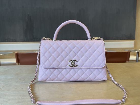 Chanel Coco Handle Grained Calfskin Top Handle Bag 92991