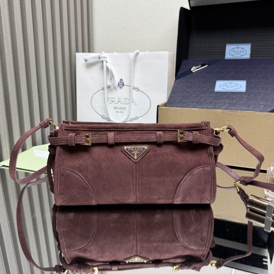 Prada Suede Crossbody Bag 1BH215