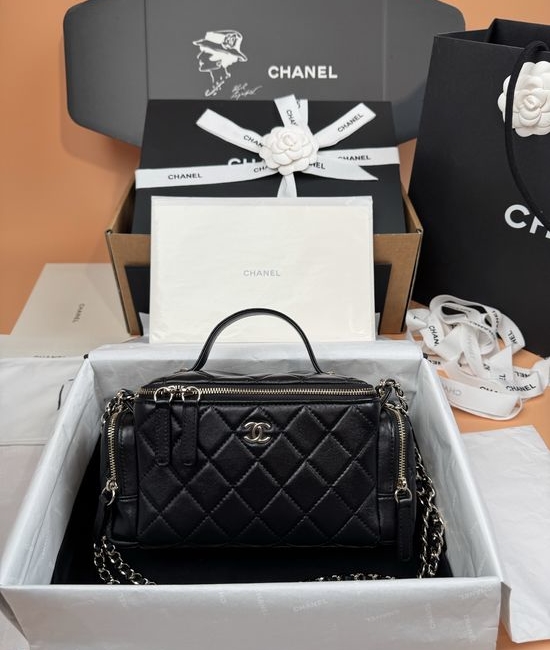 Chanel Bowling Camera Lambskin Bag AS5222