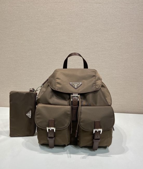 Prada Nylon Backpack Leather Trim 1BZ811