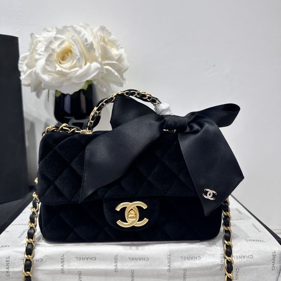 Chanel CF Tweed Bow Shoulder Bag 1340