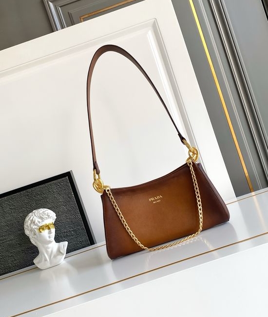 Prada Chain Double Strap Handbag Elegant 7811