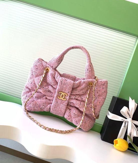 Chanel Flap Chain Bag Denim Bow Decoration AS5851
