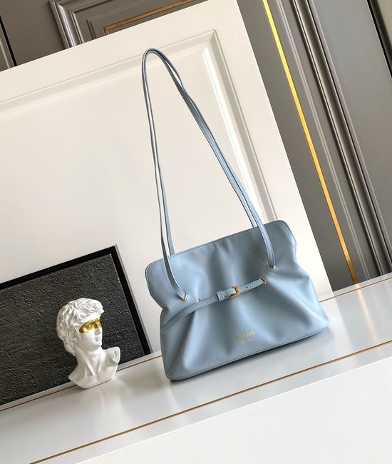Prada Cloud Bag Soft Lambskin Shoulder Bag with Magnetic Snap 1BG586