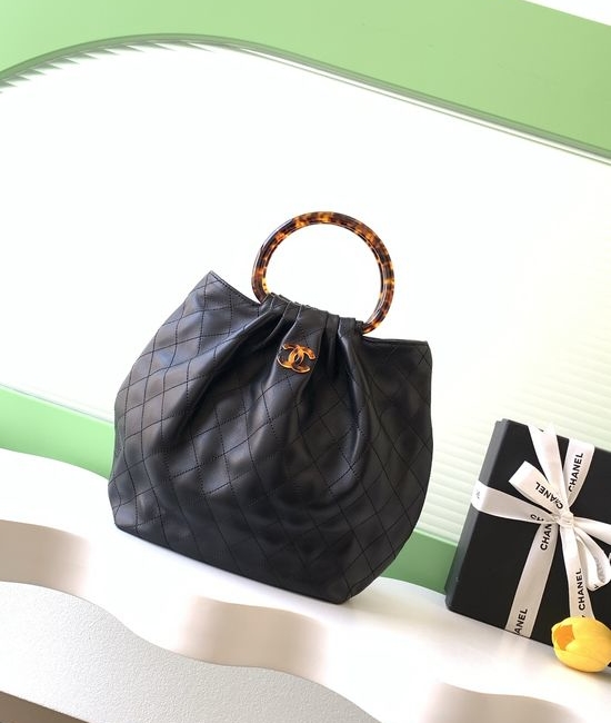 Chanel Lambskin Tortoiseshell Handle Bag AS6010