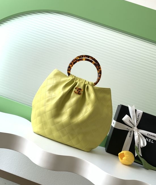 Chanel Lambskin Tortoiseshell Handle Bag AS6010