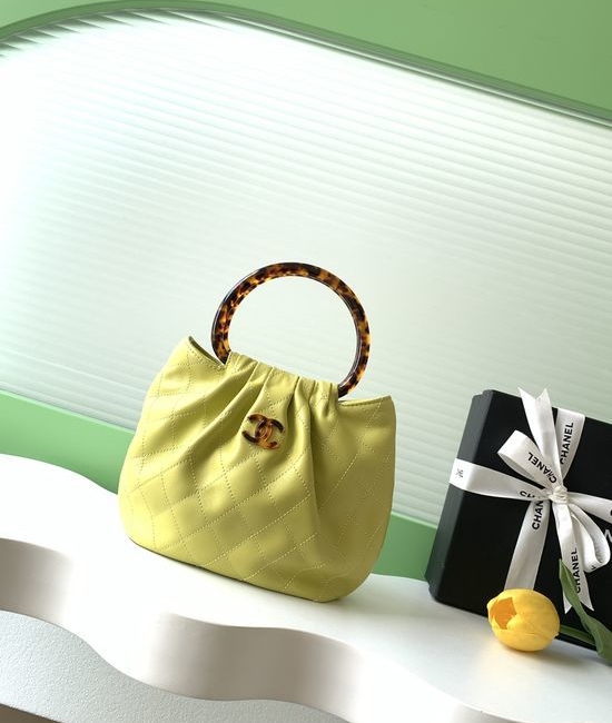 Chanel Lambskin Tortoiseshell Handle Medium Bag AS6022