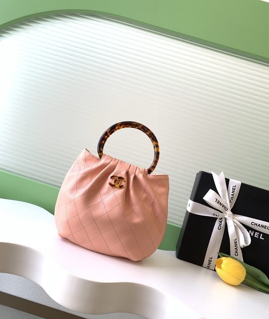 Chanel Lambskin Tortoiseshell Handle Medium Bag AS6022