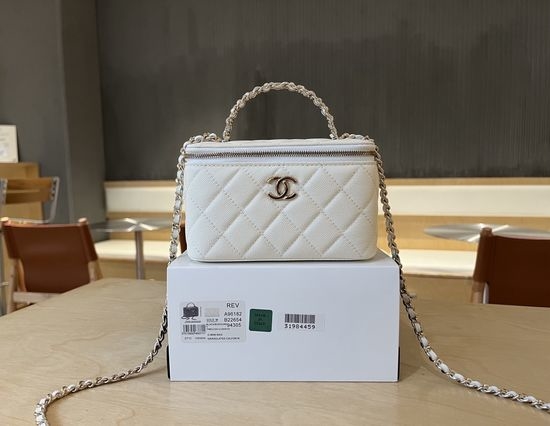 Chanel Grained Leather Top Handle Bag A96182