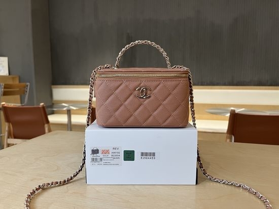 Chanel Grained Leather Top Handle Bag A96182