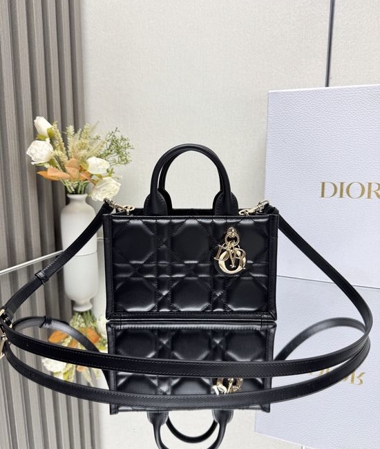 Christian Dior CD Book Tote Leather Handbag M1326