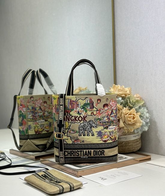 Christian Dior CD Limited Bangkok Embroidered Handbag 1288
